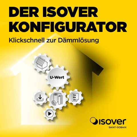 Mit dem ISOVER Konfigurator gelangen Sie auf schnellem Weg zur idealen Dämmlösung für Ihr Bauteil.